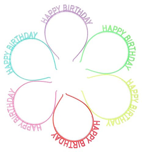 Toyvian 6st Leuchtendes Geburtstags-stirnband Kleines Mädchen Geburtstag Tiara Schlichte Stirnbänder Zum Basteln Glitzerstirnbänder Für Damen Handbuch Plastik Fräulein Geburtstag Liefert