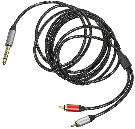 WHAMVOX Adattatore Per Cavi Per Altoparlanti - Cavo Di Alta Qualità - Cavo Stereo Da 6 35 Mm A 2 - Cavo Patch Per Chitarra
