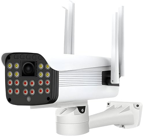 Retoo Überwachungskamera Außen 1080P mit 2Mpx und Reichweite bis zu 30m Kamera mit WiFi 2,4Ghz und Full HD Auflösung Outdoor Camera mit Nachtsicht App Weiß