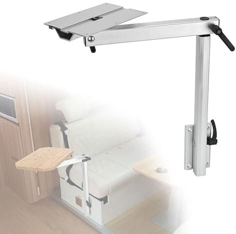 360° Schwenkhalterung für Wohnmobil-Tischbein – Aluminium versteckter Ständer für Wohnwagen, Wohnmobil, Yacht, Zuhause, Badezimmer, Büro – abnehmbare Basishalterung Zubehör