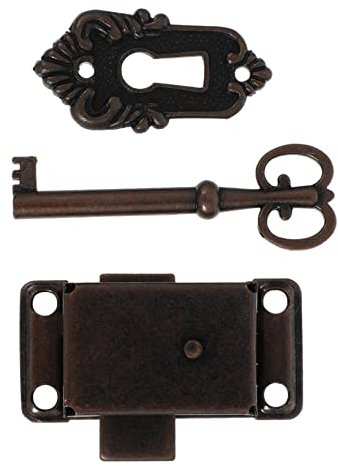 Homoyoyo 2sätze Antikes Schloss Mit Schlüssel Für Schränke Vintage Möbelschlösser Rostfrei Robust Für Schmuckschatullen Aufbewahrungsboxen Etc
