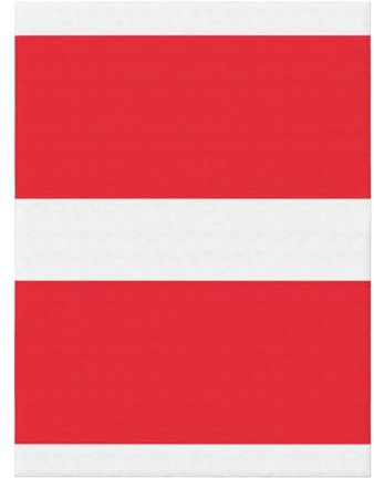 Flanelldecke mit Österreichischer Flagge, 101,6 x 76,2 cm, weich, warm, knitterfrei, hypoallergen, für Betten, Sofas, Camping oder Reisen