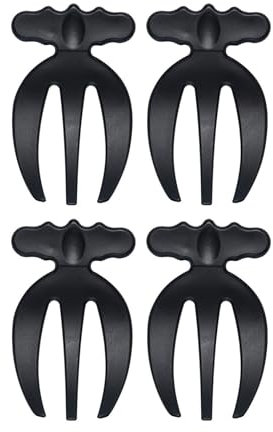 ZOOMIMI 4Pcs Salad Hands Portable Mixing Tongs Plastic Salad Servers Forks Vegetable Fruit Mixing Spoon Kitchen Tool Easy to Use