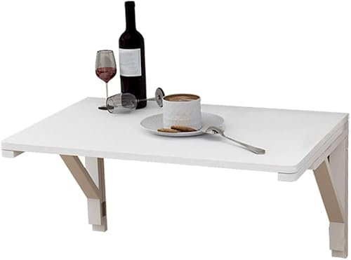 TOOTHGENERIC Tavolo pieghevole da parete in legno di pino, scrivania for computer multifunzione, tavolo da pranzo, banco da lavoro for casa, ufficio, cucina(60x40cm/24x16in)