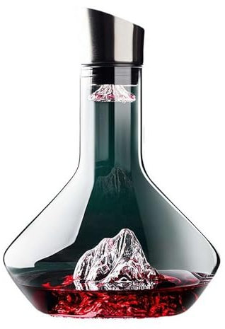 Carafe à décanter Iceberg pour vin rouge, carafe à vin en cristal sans plomb faite à la main, aérateur intégré