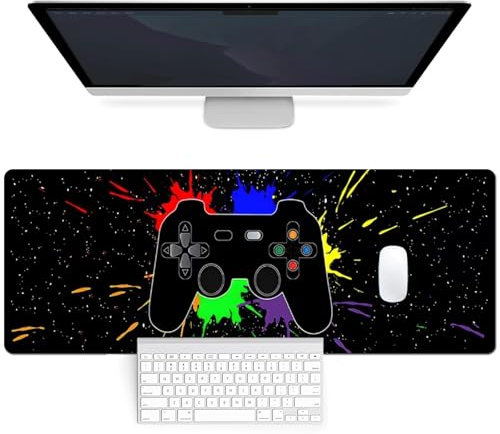 Mouse Mat - 80x30CM Large Mouse Pad, Non-Slip Mousepad for Desk Computer Keyboard Desk Mat with Soft Smooth Surface for Office Home(Game-A)