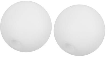 ORFOFE 2pcs White Acrylic Globe Lamp Shades Single Hole Ceiling Light Shades Replacement Covers for Table Lamps and Fans 100mm Diameter