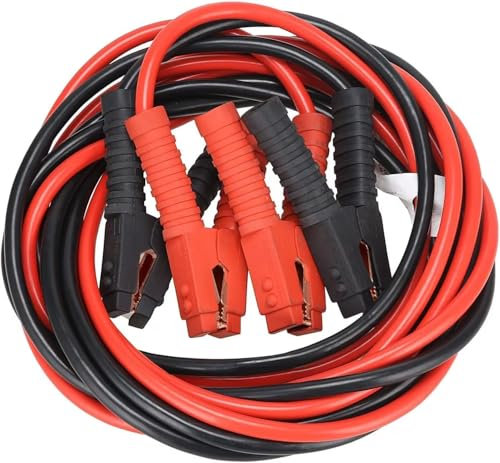 Heavy Duty Car Battery Jumper Cables, All - Weather PVC - Cased, 4m Lengths 2000A Capacity Jump Leads, Ideal for Emergency Roadside Jump - Starting in Cars