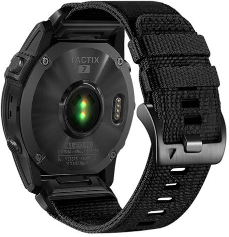 Wjelet 22mm Nylon Uhrenarmband für Garmin Fenix 6 Pro/Fenix 7/Fenix 6/Epix 2, Uhrenarmband Quickfit Sport Wrist für Garmin Forerunner945/965/Garmin Instinct/Instinct 2/Instinct 2 Solar.