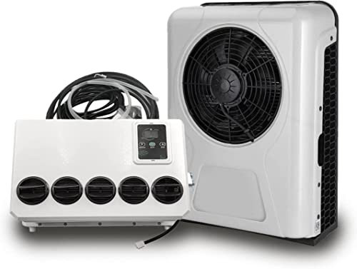 FHRKA Aire Acondicionado, 12 voltios de Aire Acondicionado de Autocaravana de 12 voltios, Unidad de Aire de Aire de Aire de Cabina de camión eléctrica
