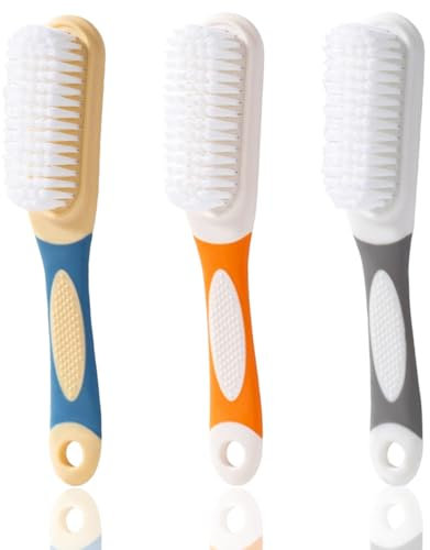 Pamtns 3 Pièces Brosse Chaussure Brosse Nettoyage Multi-Usage Brosses à Chaussures Kit Nettoyage Chaussure Brosse à Poils Doux Maison Nettoyant pour Sneakers Plastiques Brosse Nettoyage Vêtements