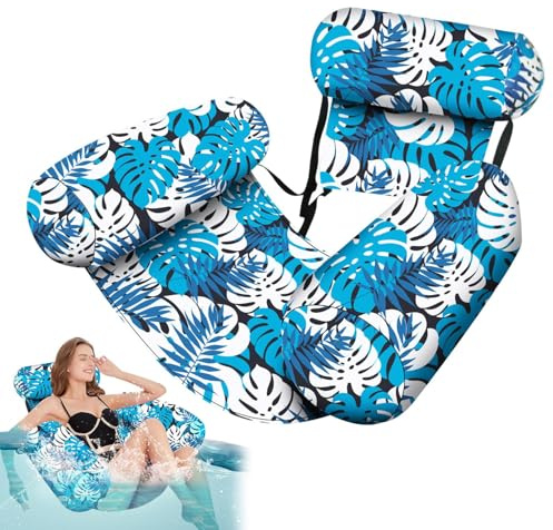 Wasser Hängematte, Hängematte schweben,Aufblasbarer schwimmt Wasser Hängematte - Mehrzweckdrifter mit Rückenlehne, Sattel Lounge Travel Outdoor-Spielzeug für Lake Beach Party Urlaub