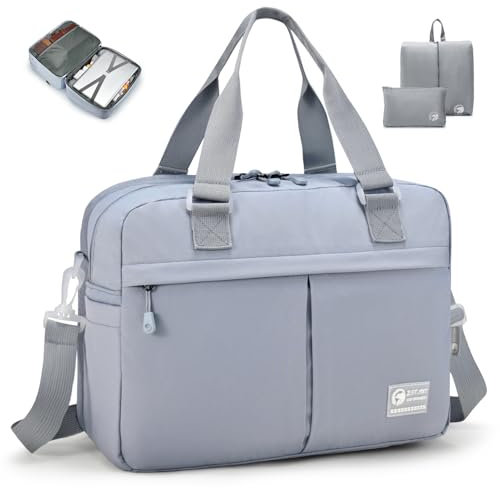 SPAHER Erweiterbar Reisetasche Handgepäck 40x30x15cm British Airways 40x30x25cm Eurowings Handgepäck Tasche Weekender Damen Sporttasche Kliniktasche Geburt Kabinentasche Travel Duffle Bag