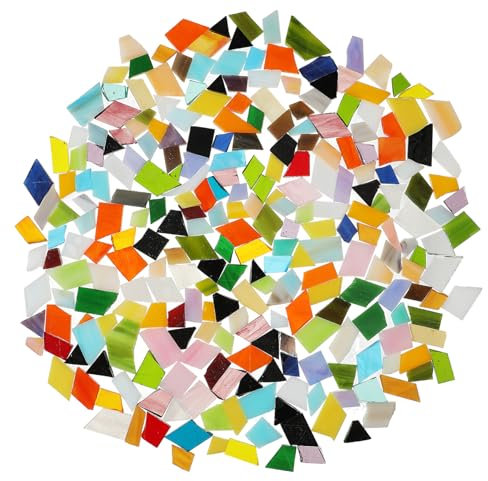Artibetter Bunte Glas-mosaikfliesen Kleine Glasstücke Verschiedene Formen Sichere Diy Dekoration Mosaiksteine Für Heimwerker Bastelbedarf Zubehör Box