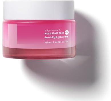 Bulgarian Rose & 1% Hyaluronic Acid Dew-It-Light Gel Cream – 50g | Multi-Layer Hydration | Retains Moisture | Light, Oil-Free & Non-Greasy | Face Moisturizer for Women & Men | All Skin Types