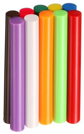 sourcing map 10pcs Hot Glue Sticks 11mm x 100mm Long EVA Mini Hot Melt Adhesive Glue Stick for Hot Melt Gun Wood Plastic Glass Flowers Fabrics Foam, Multicolor