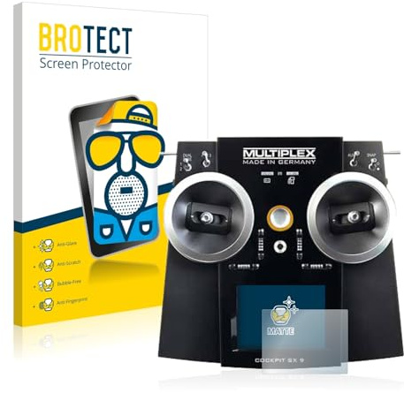 BROTECT Schutzfolie für Multiplex Cockpit SX9 | 2 Stück Entspiegelnder Displayschutz Made in Germany Matte Displayschutz-Folie Anti-Reflex Anti-Fingerprint Einfache Montage