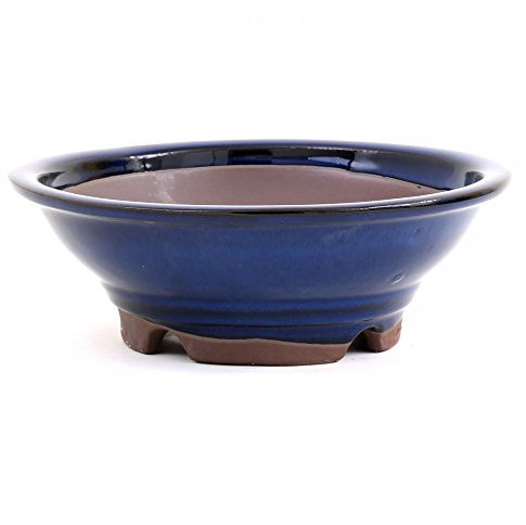Bonsai - Schale rund 22 Ø x 7,5 cm, blau 22027
