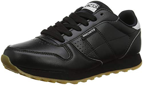 Skechers Damen Og 85 Old School Cool Hohe Sneaker, Black Duraleather Silver Glitter Trim, 37.5 EU