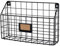 Wall35 Rivista Aktenhalter für Zuhause, Büro, Schreibtisch, Wandmontage, breiter Hühnerdraht, Organizer und Zeitschriftenhalter, Metall, schwarz