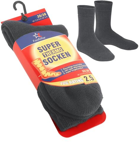 Footstar Thermosocken Damen & Herren Feet Heater (1 Paar) Extra warme Wintersocken