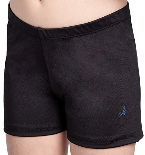 Siegertreppchen®️ Turnhose für Mädchen kurz - Größe 164 in schwarz - Turnshorts Sporthose für Gymnastik Turnen & Tanzen - kombinierbar mit unserem Turnanzug für Mädchen