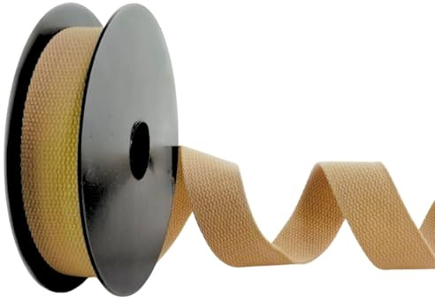 Trimz Sangle en coton très résistante, beige, 30 mm x 10 m