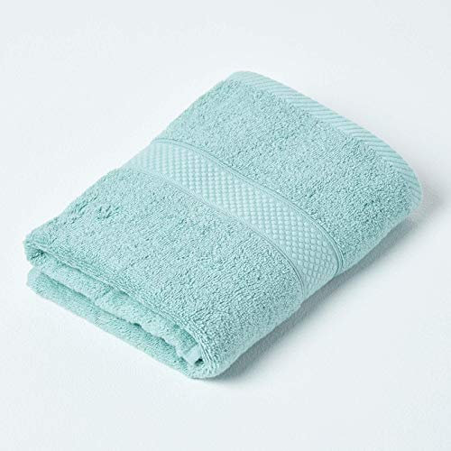 HOMESCAPES Sea Green Turkish Cotton Hand Towel Super Soft Thick & Absorbent 500 GSM Towel Heavy Weight for everyday Luxury