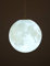 KRUIHAN Pendelleuchte Mond, 3D Drucken Mond Deckenleuchte, Industrielle Deco Planeten Lampe, Mondlampe Decke Leuchte Höhenverstellbar für Kinderzimmer Restaurant Schlafzimmer Wohnzimmer, 25cm