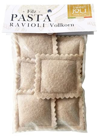 Filz-Nudeln Pasta Ravioli Vollkorn - wiederverschließbare Verpackung