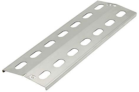 1 x Edelstahl Brennerabdeckung 43,5 x 16 cm für Gasgrill, Flammenverteiler | Flammenblech für Gasgrill, Grillclub, Deutscher Fachhändler