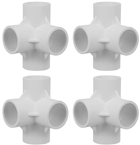 VILLCASE 4stücke Pvc Wege-verbindungsstück Hochwertige Frostbeständige Pvc-rohre Für Möbel Und Wasseranschlüsse Uv-beständig Schlagfest Und Temperaturbeständig