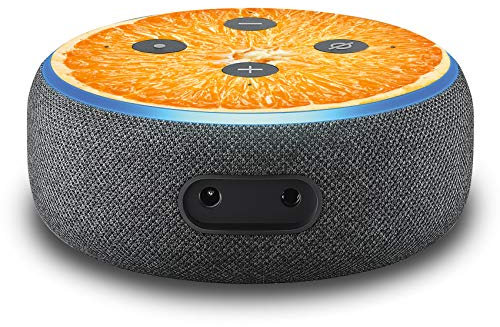 2er Set Folie Cover für intelligenten Smart Speaker Lautsprecher Aufkleber Schutzfolie Skin selbstklebend passgenau Klebefolie für Sprachassistent R137 (Nr. 35 Orange)