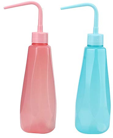 Tissting 2 Stück Gießkanne Pflanzen Blumen Bewässerung Squeeze Flasche Sukkulenten Mini Gießflasche Gartenarbeit Schmaler Mund Gieß Werkzeuge 480 ml