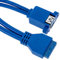 BeMatik - Câble à connecteur Femelle 20 Broches vers 2 Ports USB 3.0 50 cm 30 V