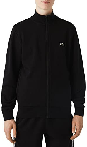 Lacoste Herren Sh9622 Sweatshirt mit Reißverschluss, reguläre Passform, Schwarz, XXXL