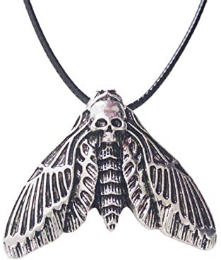 southbankstore Skull Jewelry Halskette mit Totenkopf-Anhänger aus Metalllegierung mit Lederschnur für Damen und Mädchen