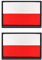 2 St. Polen Flagge Patch - Taktisch Polieren Nationales Emblem, Bestickter Aufnäher mit Verschluss, Militär Bänder für Rucksäcke Football Kleidung Taschen Uniform Weste Jersey