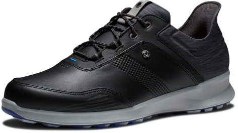 FootJoy FJ Stratos, Zapatos de Golf Hombre, Black/Iron/Grey, 42.5 EU