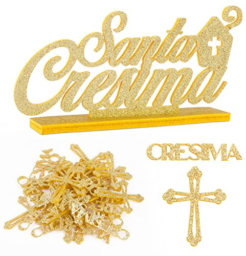 Santa Cresima Tisch Ornamente mit Konfetti Konfirmation Deko