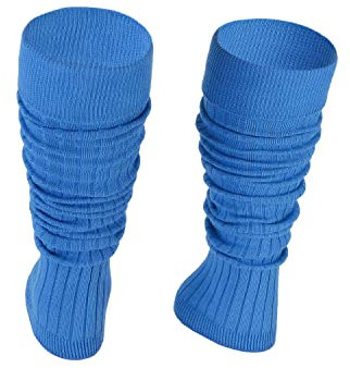 Ateena Stulpen Damen aus Baumwolle, Warm und Bequem Beinlinge, Sportgeschenk, Beinwärmer fur Damen, Beinstulpen in Einheitsgröße Blau
