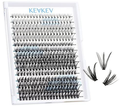 300 Pcs Lash Clusters Individual Lashes 20D+40D+50D Cluster Lashes Eyelash Clusters DIY Lash Extension at Home Thin Band Easy to Apply Natural Volume Look(20D+40D+50D, C-9-16mix)