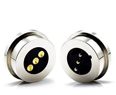1Pair 1/2/3/4/5Pin Spring-Loaded Magnetic Pogo Pin Connector, 13.5mm Male and Female DC Power Charge Probe Magnet Charging Connector (3Pin)