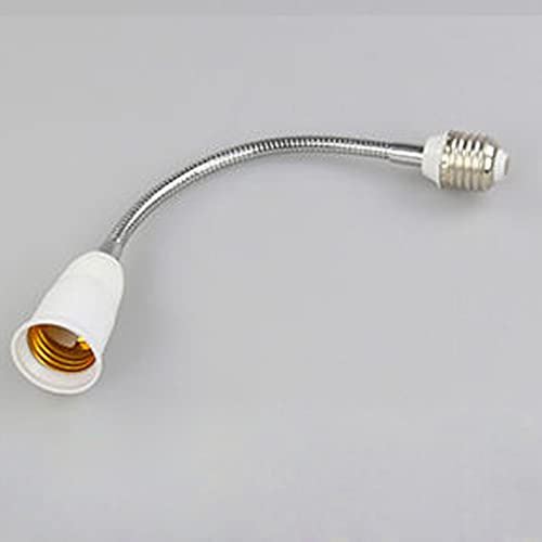 YSJJZRL E14/E27/B22/GU10/G24/E40 Sockel Extender Lampenfassung Verlängerung Lampenfassung Adapter (2 Stück, E27 auf E27 (Länge))
