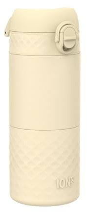 ION8 Insulated Travel Mug, Leak Proof, Triple Lock Secure, Spill-Free in Transit, Hygienic Cover, Easy-to-Clean, Perfect On-The-Go, Soft Base, Stainless Steel, Tuberose Cream