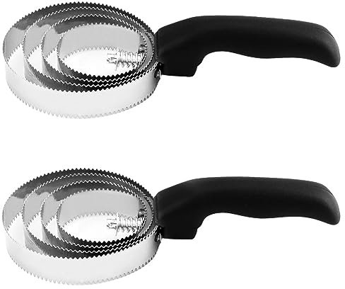 2 x Edelstahl-Striegel, Pferdebürste, 4 Ringe, Gummi, Pferdestriegel für Kuh, Schaf, Hund, Ziege, Pferd, Bürstenzubehör