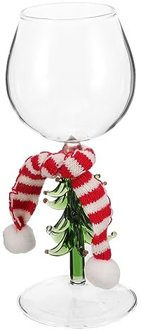 YARNOW Weihnachtsweinglas 1 Set Dekorglas Cocktailbecher Weinkelch Mit Weihnachtsmotiv Haushaltsglas Barbecher Trinkbecher Glastuch Koreanisches Trinkglas Cocktailgläser