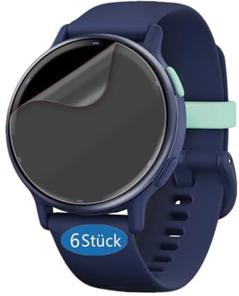 Frgnie Pellicola protettiva compatibile con Garmin Vivoactive 5 Smartwatch (6 pezzi), pellicola protettiva senza bolle, HD flessibile in TPU