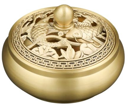 TOPPERFUN 1stk Räuchergefäß Weihrauchbrenner Topf Weihrauchbrenner Aus Kupfer Tischdekoration Sandelholzofen Brennerschale Wohnakzente Dekor Xuande-ofen Schreibtisch Messing