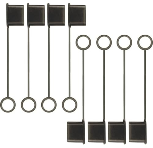 VSuRing 8Pcs USB Caps for USB A Cable Anti Loss Tether Silicone Soft Snugly Dust and Oxidation Protection Adapter Cover Anti Dust for Android iPhone Cable Translucent Black
